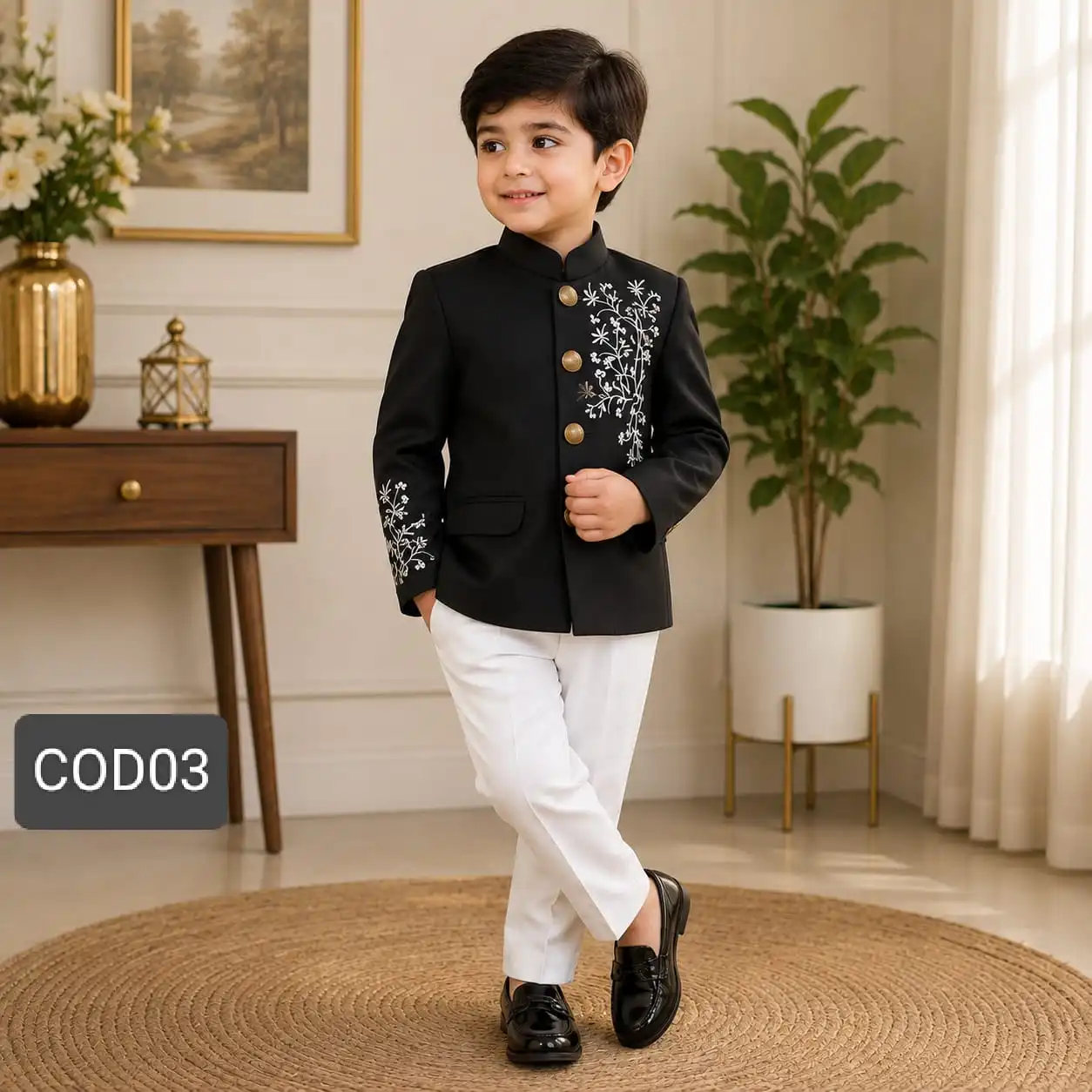 কালো কালার প্রিন্স কোট (Code 03 )