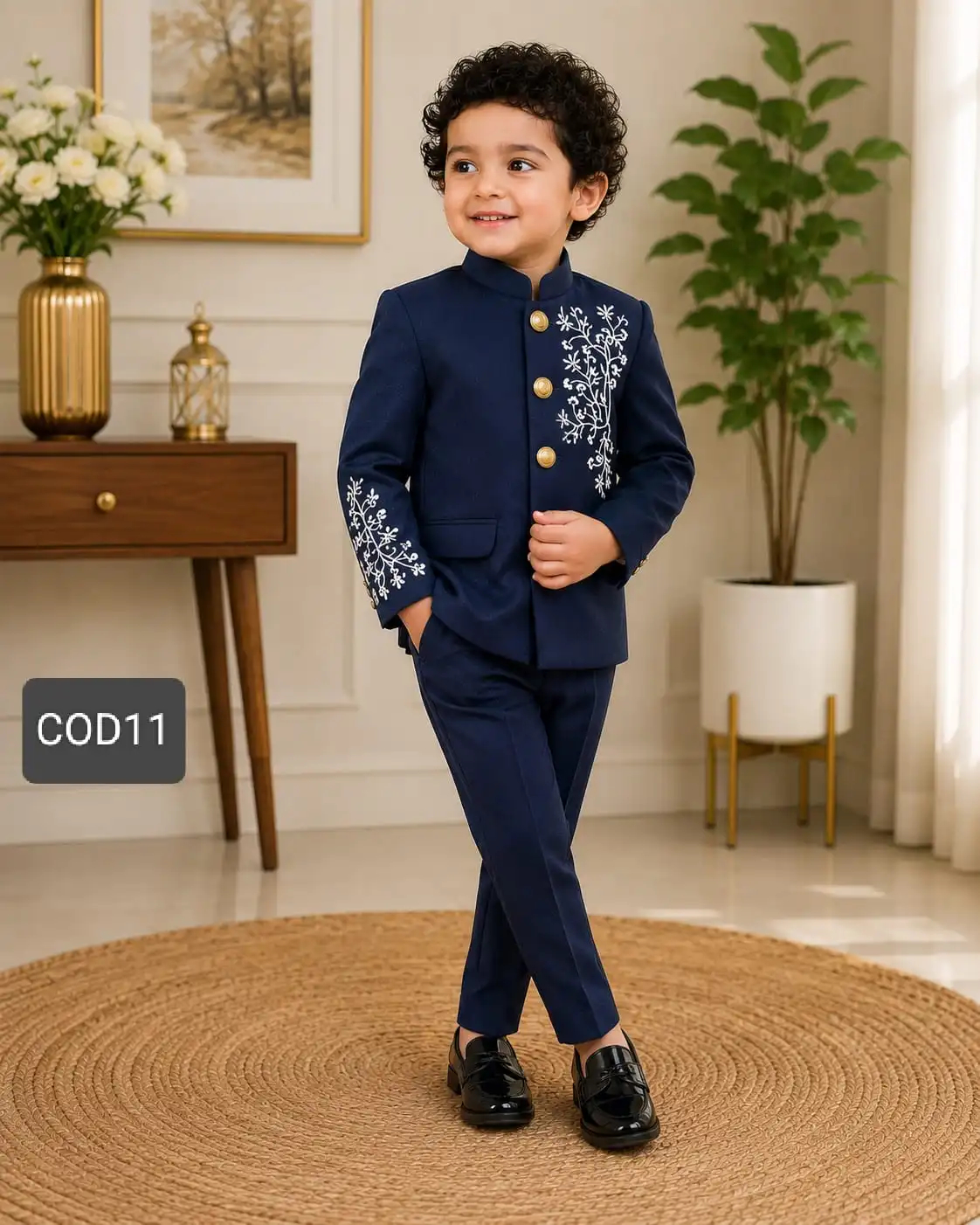 ম্যাচিং প্রিন্স কোট নেভি ব্লু কালার (Code 11)